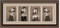 Two Toned Walnut finish Collage frame, 4-openings with stonehenge mat