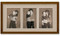 4x6 Walnut Finish Collage Portrait Wall Wood Frame with 3-openings, Stonehenge Mat