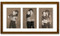 4x6 Walnut Finish Collage Portrait Wall Wood Frame with 3-openings, White Mat