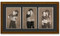 4x6 Walnut Finish Collage Portrait Wall Wood Frame with 3-openings, Raven Mat