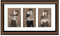 Two-Toned Walnut Portrait Collage Frame, Single Mat, 3-Openings for 5x7 Pictures (White Mat)