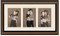 Two-Toned Walnut Portrait Collage Frame, Single Mat, 3-Openings for 5x7 Pictures (Off White Mat)