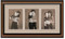 Two-Toned Walnut Portrait Collage Frame, Single Mat, 3-Openings for 5x7 Pictures (Stonehenge Mat)