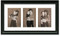 Traditional Black Portrait Collage Wall Frame, 3- Openings for 8x10 Pictures, White Mat