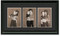 Traditional Black Portrait Collage Wall Frame, 3- Openings for 8x10 Pictures, Raven Mat