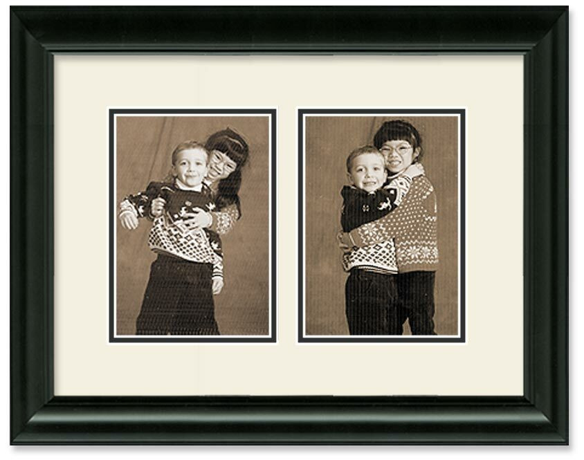 Traditional Black Portrait Collage Wall Frame, Double Mat, 2-Openings for  8x10 Pictures - Picture This...Framed