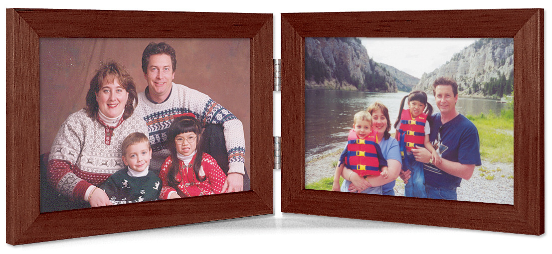 Edge Multi-Photo Wall Display – Great Collage Photo Frame for Family  Photos, Holiday Pictures and Prints - Aged Walnut – Chensi