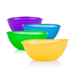 Nuby 4-Pack Embossed Bowls Colors May Vary
