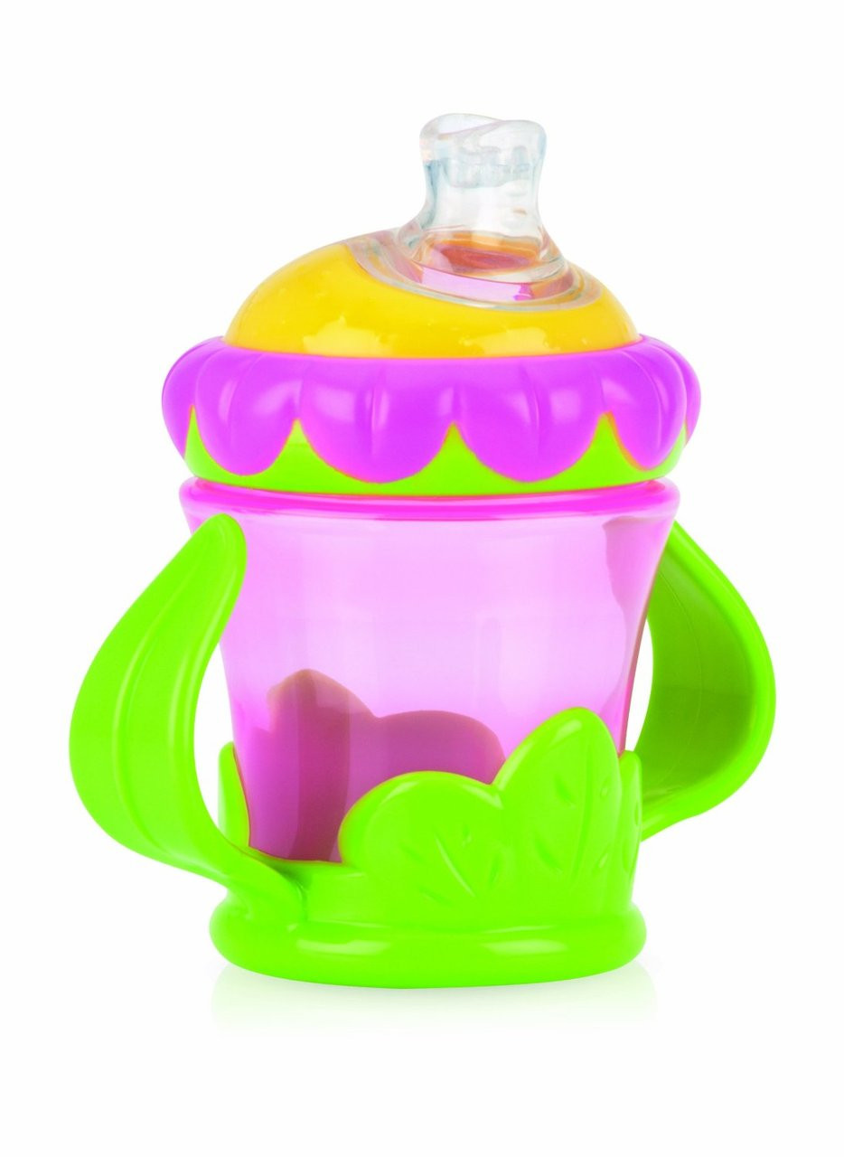 Nuby Flower 2 Handle No-Spill Sippy Cup, 8 oz - Parents' Favorite