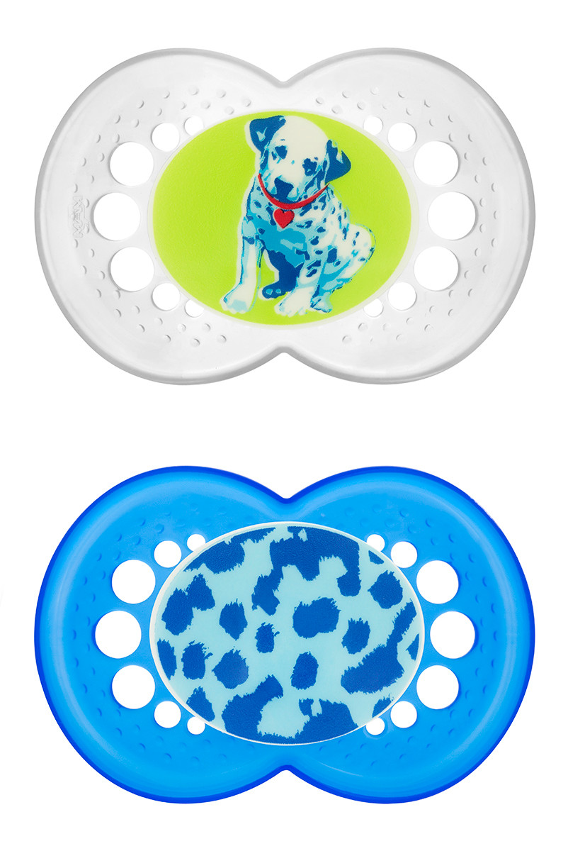 MAM Animal Orthodontic Silicone Pacifiers 6+ m, 2 pk, Dog - Parents'  Favorite