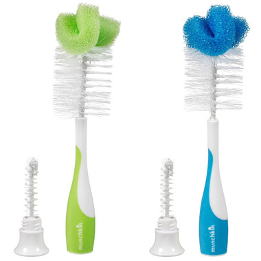 munchkin 2pk baby bottle & nipple brush