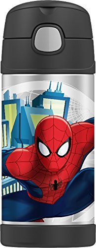 Thermos 12 oz Funtainer Insulated Stainless Steel Straw Bottle, Spiderman -  Parents' Favorite