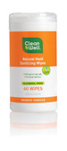 CleanWell Personal Care Orange Vanilla Hand Sanitizing Wipes 40 count