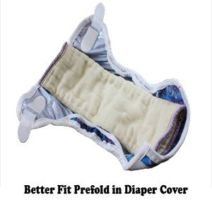 Dozen OsoCozy Better Fit Unbleached Prefolds Premium 4x8x4 Fits 14-30 lbs.