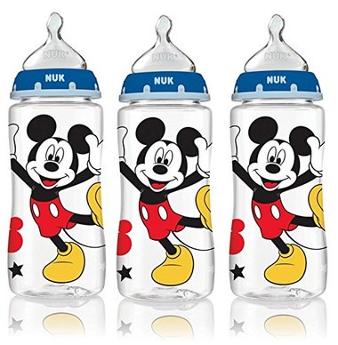 NUK Disney Orthodontic Bottles Mickey Mouse 3 Pack 10oz 