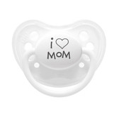 Little Mico Orthodontic Personalized Pacifier, I Love Mom, 1pk