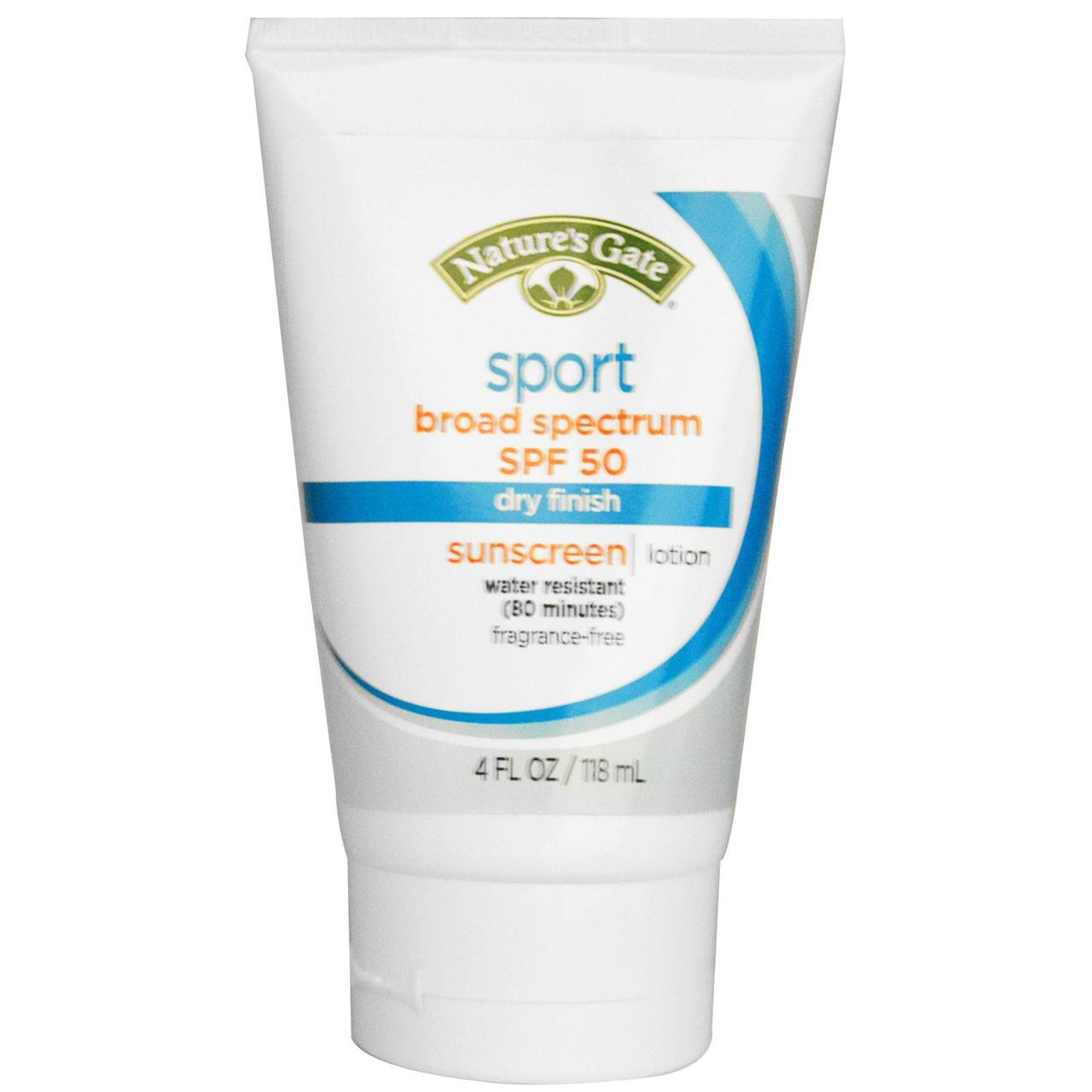 Nature S Gate Natural Sun Care Sport Sunscreen Lotion Dry Finish Spf 50 4 Fl Oz Parents Favorite