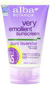 Alba Botanica Lavender Sunscreen, Water Resistant, SPF 45, 4 fl. oz.