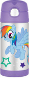 Thermos 12 oz Funtainer Insulated Stainless Steel Straw Bottle, My Little Pony