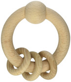 Green Sprouts Natural Wooden Ring Rattle, 3 m+