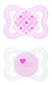 MAM Mini Air Orthodontic Silicone Pacifiers 0-6 m, 2 pk, Girl