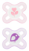 MAM Start Orthodontic Silicone Pacifiers 0+ m, 2 pk Girl
