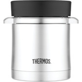 Thermos Food Jar with Microwavable Container, 12-Ounce, Stainless Steel