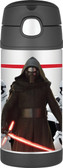 Thermos 12 oz Funtainer Insulated Stainless Steel Straw Bottle, Star Wars Kylo Ren