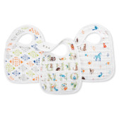 Aden + Anais Classic Snap Bibs 3-Pack, Paper Tales