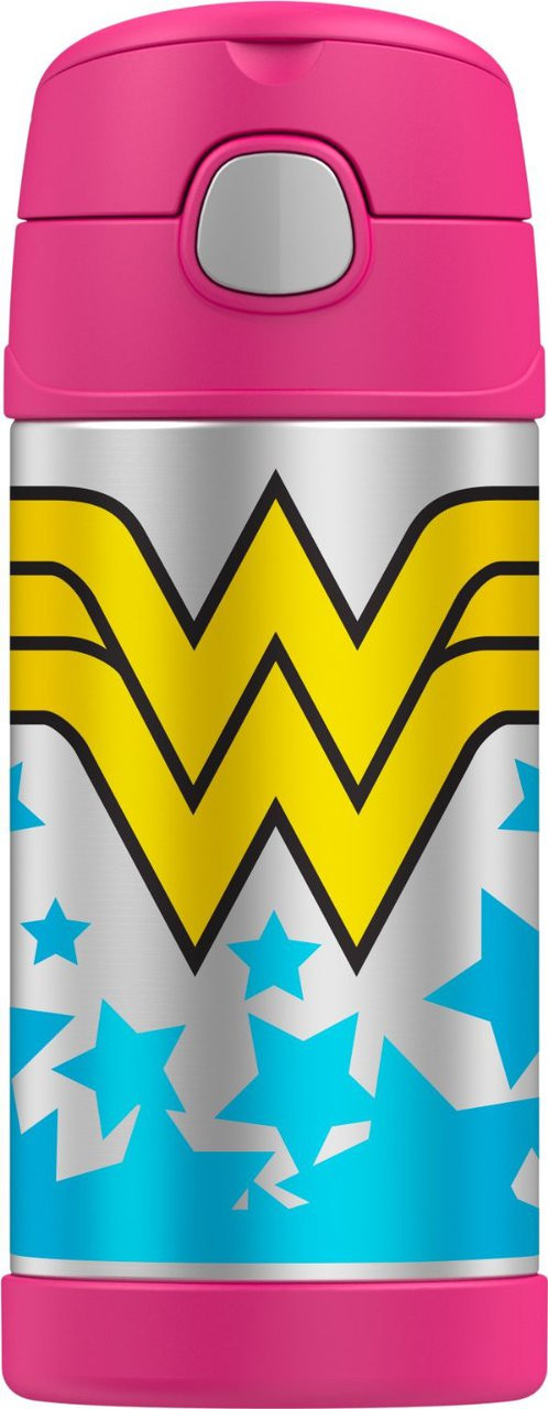 Thermos Funtainer 12 oz Straw Bottle Wonder Woman