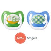 Dr Brown's PreVent Silicone Pacifiers 12+ m, 2 pk, Boy
