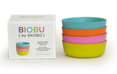 20 oz Bambino Bowl Set in Gift Box Lagoon/Mandarin/Rose/Lime BIOBU by EKOBO 