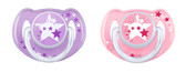 AVENT Silicone Night Time Pacifiers, 6-18 m, 2 pk, Girl BPA Free