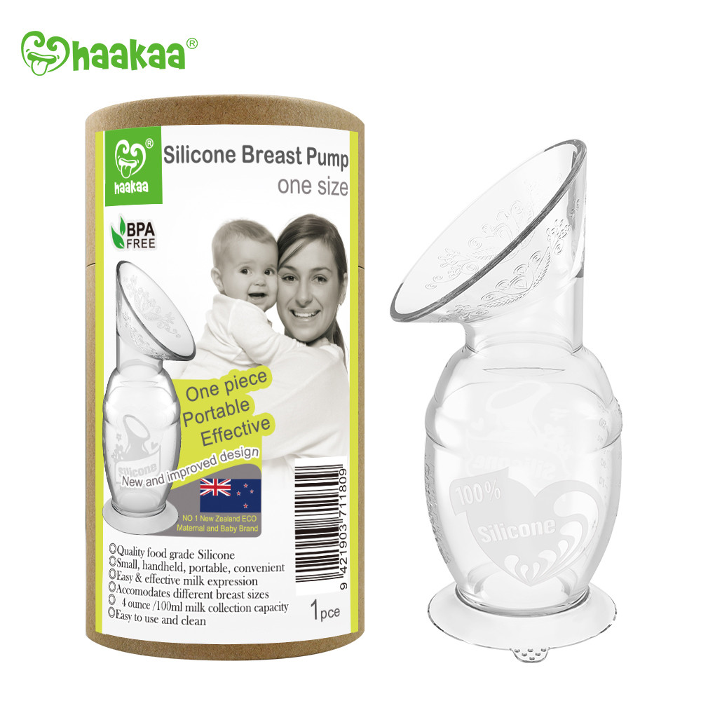 New Haakaa silicone breast pump with suction base 4 oz