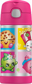 Thermos 12 oz Funtainer Insulated Stainless Steel Straw Bottle, Shopkins