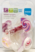MAM Stripes Orthodontic Silicone Pacifiers, 2+ m Value Pack Pink