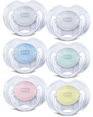 AVENT Silicone Translucent Pacifiers, 0-6 m, 2 pk, BPA Free