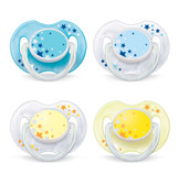 AVENT Silicone Night Time Pacifiers, 0-6 m, 2 pk, BPA Free
