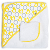 JJ Cole Hooded Towel Set, Yellow Duck