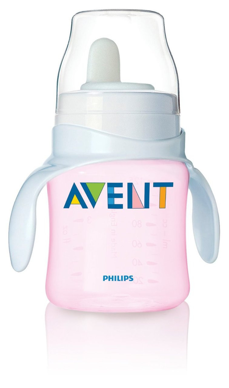 Avent Feeding Bottle to First Trainer, 4+ m, 4 oz, 1 Pink - Favorite