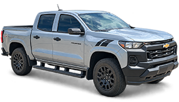 Silver Chevy Colorado - Ready For Vinyl Graphics Stripes and Decals