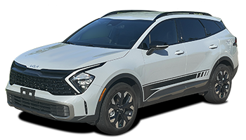Green Kia Sportage - Ready For Vinyl Graphics Stripes and Decals