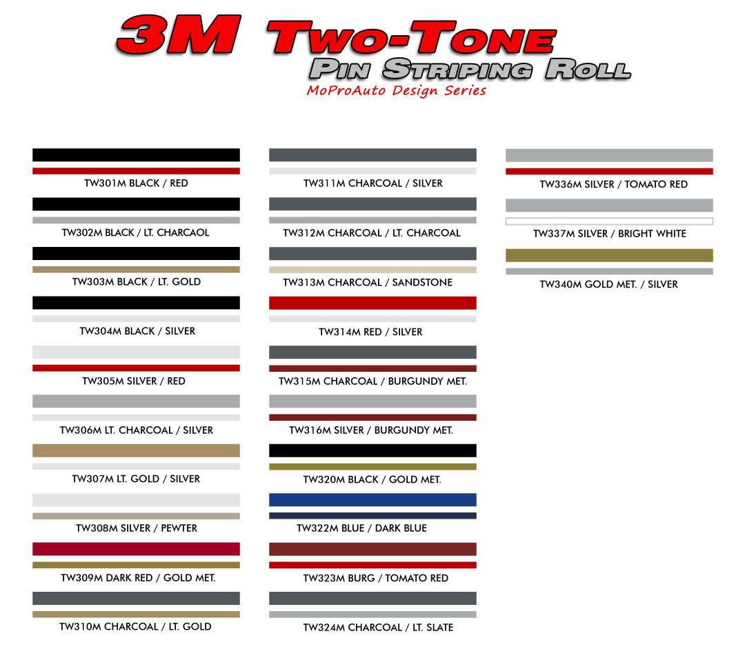 3m pinstripe color chart two tone professional pinstriping roll 3m vi...