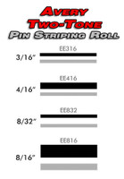 TWO-TONE Professional Pinstriping Roll - AVERY Vinyl - Two-Tone AVERY Pro Grade Vinyl Pin Striping Rolls Made Exclusively for the Automotive Market! See listing for complete color choices! 