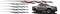 SWITCHBLADE : Automotive Vinyl Graphics and Decals Kit - Shown on MIDSIZE CAR (M-3606)