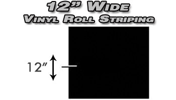 Solid Professional Striping Vinyl Roll Tape : 12" x 50ft - Pro Grade Solid Color Vinyl Pin Striping Rolls Made Exclusively for the Automotive Market!