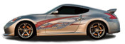 ROCK STAR : Automotive Vinyl Graphics and Decals Kit - Shown on TWO DOOR SPORTS CAR (M-1396)