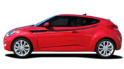RUSH : Vinyl Graphics Kit Engineered to fit the 2011 2012 2013 2014 2015 2016 2017 2018 Hyundai Veloster / Vinyl Graphics Kit, specially engineered to fit the Hyundai Veloster! Fantastic body line application that will set your Hyundai Veloster apart from the rest!