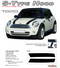 S-TYPE HOOD : Mini Cooper Vinyl Graphics Kit - Mini Cooper S-TYPE HOOD Vinyl Graphics, Stripes and Decal Kit! Hood Decals Included. Pre-Designed pieces ready to install, using only Premium Cast 3M, Avery, or Ritrama Vinyl!