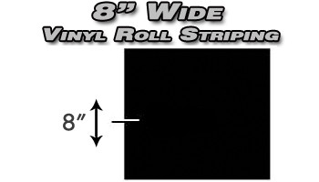 Professional Solid Striping Vinyl Roll Tape : 8" x 50ft 
Pro Grade Solid Color Vinyl Pin Striping Rolls Made Exclusively for the Automotive Market!
